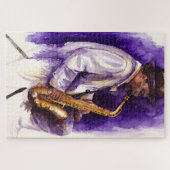 waterverf muzikant legpuzzel (Horizontaal)