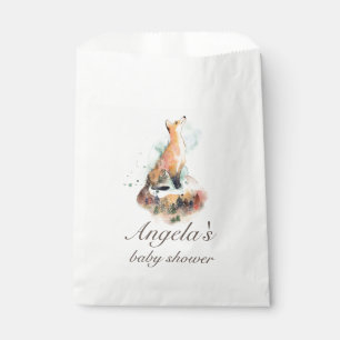 waterverf mystisch vossenbaby shower bedankzakje