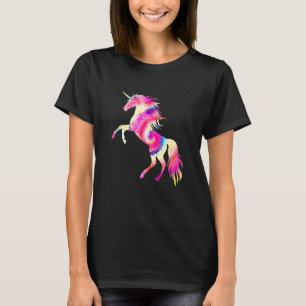 Waterverf Mythische Tie Dye Eenhoorn Idee Voor Vro T-shirt