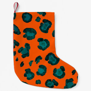 Waterverf naadloos met de luipaard. Fas Kleine Kerstsok