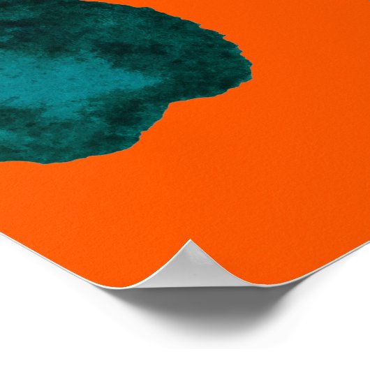 Waterverf naadloos met de luipaard. Fas Poster (Hoek)