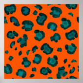 Waterverf naadloos met de luipaard. Fas Poster (Voorkant)