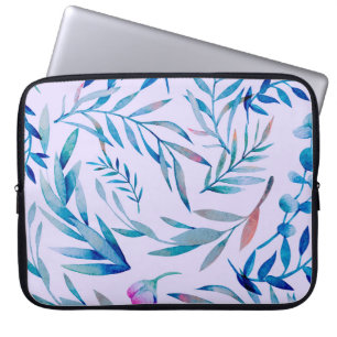 Waterverf naadloos patroon. Botanisch ornament. L Laptop Sleeve