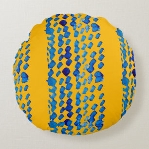 Waterverf naadloos patroon met abstracte vlekken e rond kussen