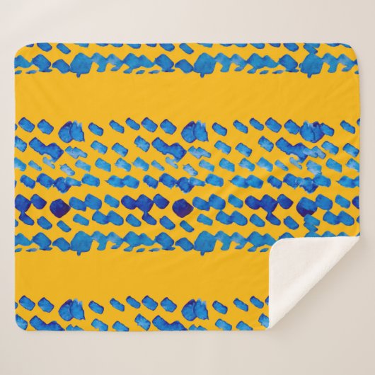 Waterverf naadloos patroon met abstracte vlekken e sherpa deken (Voorkant (horizontaal))