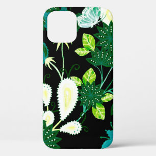 Waterverf naadloos patroon met fantasiebloemen a iPhone 12 hoesje