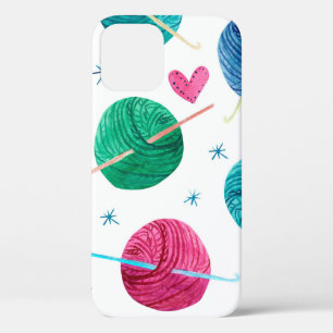 Waterverf naadloos patroon met kleurrijke balletje iPhone 12 hoesje