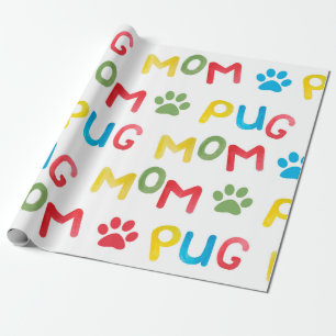 Waterverf naadloos patroon met letters en een cadeaupapier