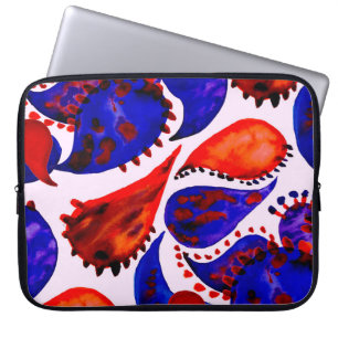 Waterverf naadloos patroon met paisley. Abstract Laptop Sleeve