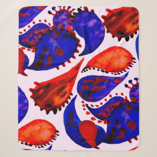 Waterverf naadloos patroon met paisley. Abstract Sherpa Deken