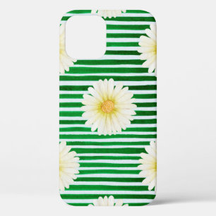 Waterverf naadloos patroon van groene strepen en c iPhone 12 hoesje