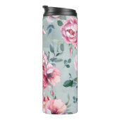 Waterverf naadloos patroon van pony en blosom fl thermosbeker (Geroteerd rechts)