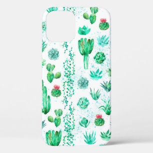 Waterverf naadloze patroonachtergrond met opeenvol iPhone 12 hoesje