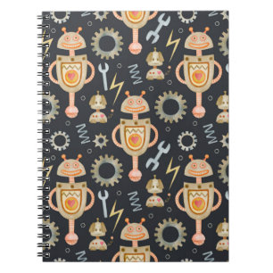 Waterverf naadloze robots notitieboek