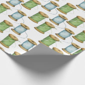 waterverf naaigarens cadeaupapier (Hoek)