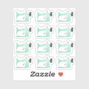 Waterverf Naaimachine Shabby Chic Page Planner Sticker