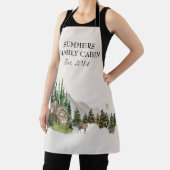 Waterverf Naam thuisgezin Cabin House Schort (Insitu)