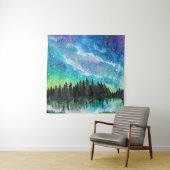 Waterverf nacht landschap Melkweg Wandkleed (In situ)