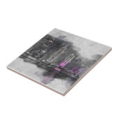 Waterverf Nacht Qatar Keramische Tegel Muurdecorat Tegeltje (Zijkant)