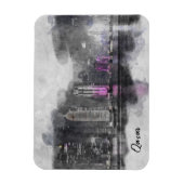 Waterverf nacht Qatar Magneet (Verticaal)