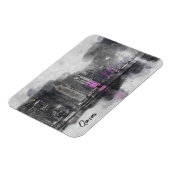 Waterverf nacht Qatar Magneet (Linkerzijde)