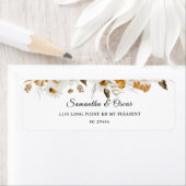 Waterverf najaar geel en wit Lijst Etiket (Insitu)