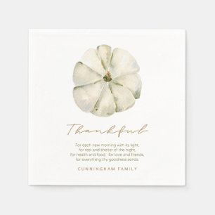 Waterverf najaar pomkin Thankful Thanksgiving Servet