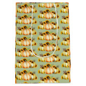 Waterverf najaar pompoen medium cadeauzakje (Achterkant)