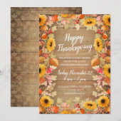 waterverf najaar Thanksgiving Kaart (Voorkant / Achterkant)