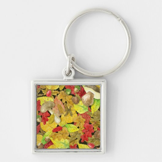 Waterverf najaarpatroon sleutelhanger (Voorkant)