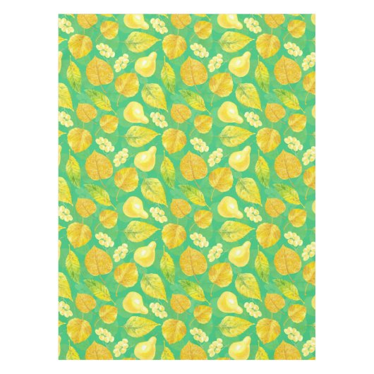 Waterverf najaarpatroon tafelkleed (Voorkant)