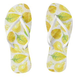 Waterverf najaarpatroon teenslippers