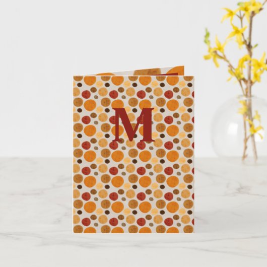 Waterverf Najaarscircles Herfst dagelijks begroeti Kaart (Gele Bloem)