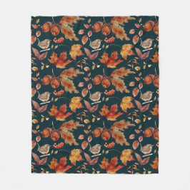  Waterverf najaarspatroon Herfst Fleece Deken
