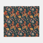 Waterverf najaarspatroon Herfst Fleece Deken (Voorkant (Horizontaal))