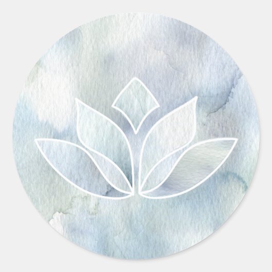 Waterverf Namaste Lotus Leaf Sticker (Voorkant)
