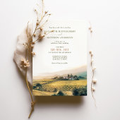 Waterverf Napa Sonoma Valley Wedding Kaart