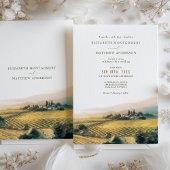 Waterverf Napa Sonoma Valley Wedding Kaart