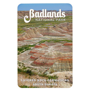 Waterverf nationaal park Badlands Magneet