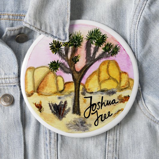 Waterverf Nationaal park Joshua Tree Ronde Button 6,0 Cm (In situ)
