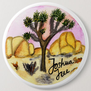 Waterverf Nationaal park Joshua Tree Ronde Button 6,0 Cm