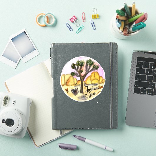 Waterverf Nationaal park Joshua Tree Sticker (iPad Cover)