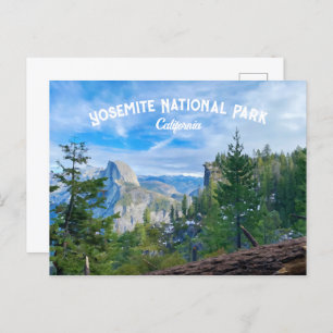 Waterverf nationaal park Yosemite Briefkaart