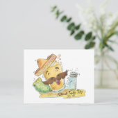 Waterverf Nationale Tequila Dag Briefkaart (Staand voorkant)