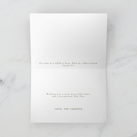 Waterverf Nativiteit Adore Him Scripting Religieuz Feestdagen Kaart (Binnen)