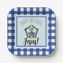 Waterverf Nativiteit Happy Birthday Jesus Paper Pl Papieren Bordje