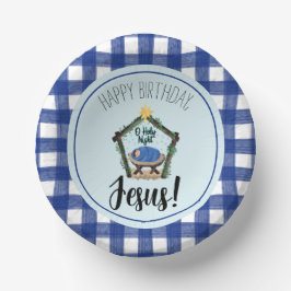 Waterverf Nativiteit Happy Birthday Jesus Papieren Kommen