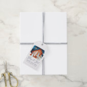 Waterverf Nativiteitsscène Glory naar God vakantie Cadeaulabel (Met Touw)