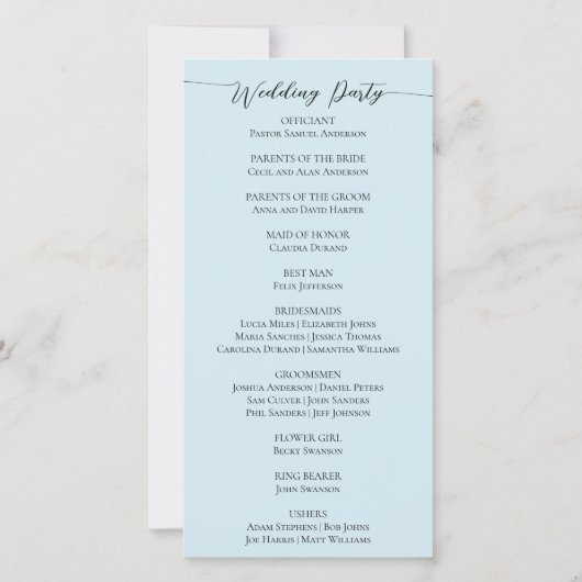 Waterverf Natuur Bergen Lake Trouwprogramma (Achterkant)