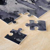 Waterverf - Natuur dame - zwart-wit - Legpuzzel (Zijkant)